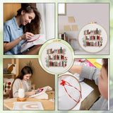 CZFSWT Embroidery Kit, Mini Embroidery Kit for Beginners, Complete Embroidery Starter Kit with Instructions, 20cm Bamboo Embroidery Hoop, Beginner Embroidery Kit for DIY Gifts and Home Decor