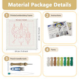DOODLREAM Monstera Deliciosa DIY Punch Needle Embroidery Kit for Adult Beginner, 9.4" Potted Plant Leaf Punch Stitching Craft Set for Starter with Frame,Fabric Pattern,Threader, Yarn, Pinch Needle