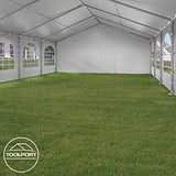 TOOLPORT Party Tent 16x20 ft Garden Tent Canopy PE 450 N Tarpaulin 100% Waterproof White TOOLPORT
