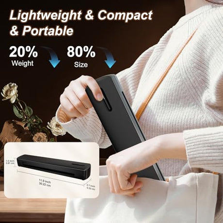 Tattoo Stencil Printer, Portable Wireless Bluetooth Thermal Transfer Machine, Supports 8.5 x 11 Letter A4 A5 Sizes, Perfect for Tattooist Business Trip Travel Home Office-Smartphone PC and Laptop NULLTONEX