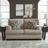 Signature Design by Ashley Stonemeade Casual Loveseat with 2 Toss Pillows, Light Brown Signature Design by Ashley