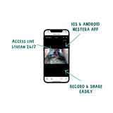 Smart Birdhouse with Camera - 1440p HD WiFi Outdoor Bird Box | Nesting Box for Robins, Wrens, Tree Swallows | Birdhouses Mount to Tree, Fence or House | Ideal Bluebird Houses for Outside - by NESTERA NESTERA