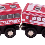 Battat – Classic Trains – 6Pc Wooden Railroad Set – Magnetic Toy Trains – Train Engines & Cars – 3 Years + – Wooden Passenger Trains Battat