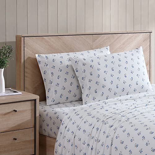 Stone Cottage - Full Sheets, Cotton Percale Bedding Set, Crisp & Cool Ideal Bedding Set (Blue Sketchy Ditsy, Full) Stone Cottage