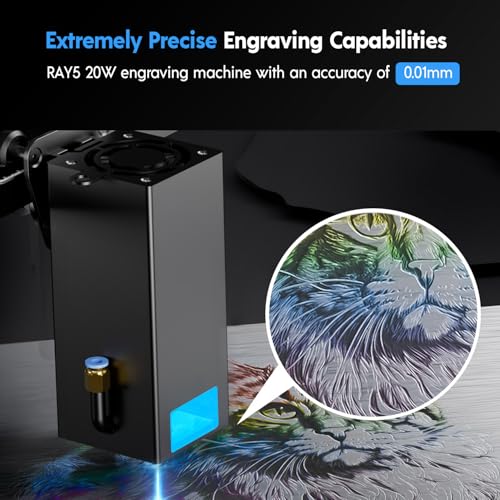 Longer 20W Laser Engraver Module, DIY laser head for Laser Engraver, Eye Protection, Compatible with RAY5 Series and B1Series Longer