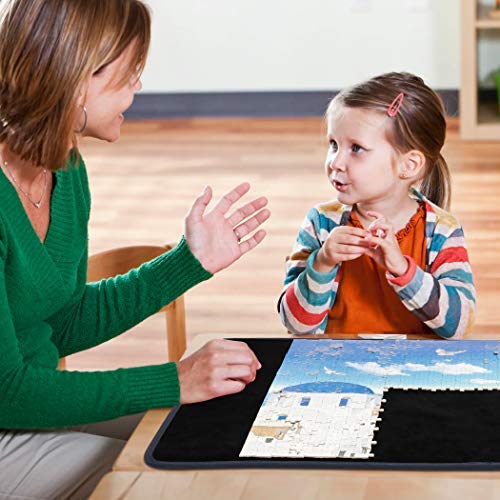 Becko US Jigsaw Puzzle Board Portable Puzzle Mat for Puzzles Storage Saver, Non-Slip Surface, Up to 1000 Pieces (Black) Becko US