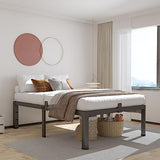 ROIL 14 inch Twin Bed Frames with Headboard Hole and Round Corner Legs Mattress Retainers 3500LBS Heavy Duty Steel Slats No Box Spring Needed Platform Noise-Free Easy Assembly ROIL