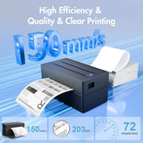 Bluetooth Thermal Shipping Label Printer: 4x6 Wireless Label Maker with Tape for Small Business - Compatible with iPhone, Android, Windows & Mac, Widely Used for USPS UPS Amazon Shopify Etsy