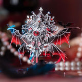MU 3D Metal Puzzles for Adults Magnetic Interchangeable Cat Head Puzzle Vampire Dark Queen Kitty with 2 Base, Spooky Puzzle Metal Models Kits Building, DIY Sets Cat Lover Owner Gifts Collectibles