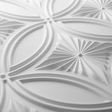 Art3d Decorative PVC Drop Ceiling Tile 2ft x 2ft in White,Glue up Ceiling Panel 24 x 24in.12pcs Art3d