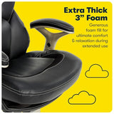 Serta Claremont Ergonomic Executive Office Chair with Back in Motion Technology, Adjustable Mid Back Desk Chair with Lumbar Support, Bonded Leather, Black Serta