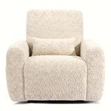 EONIX Real Zero Clearance Wall Hugger Power Recliners for Small Spaces, RV Recliner Chairs with Charging Ports and Side Pokects, 400lbs Heavy Duty, SXXY015, Plush Fabric, Beige