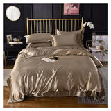 High-End Home Rayon Satin Bedding Set Luxury Single Double Duvet Cover Set, King Queen Size Bedding Sets No Sheets,Bed Generic