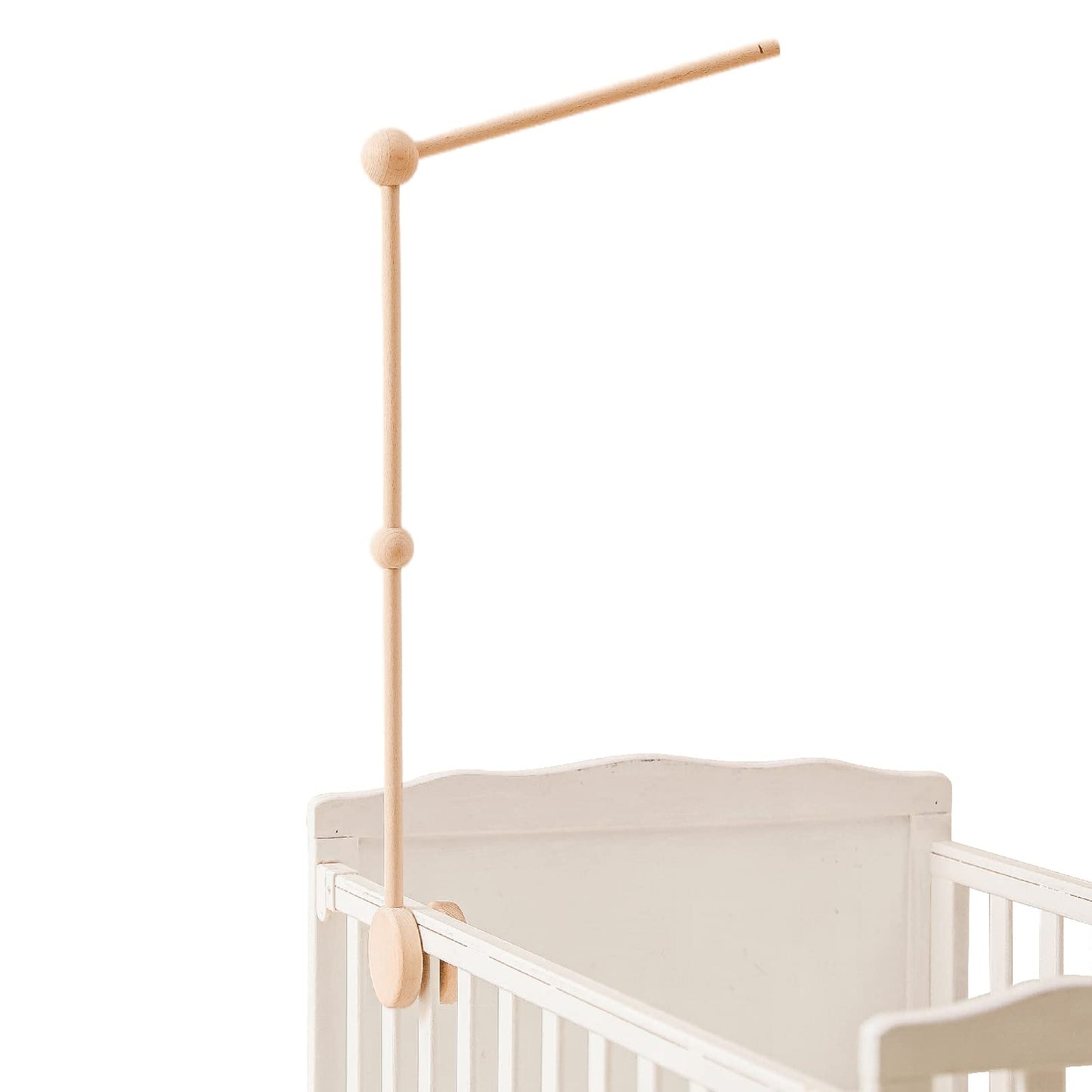 Baby Crib Mobile Arm,HBM Wooden Mobile Arm for Crib Mobile Hanger for Crib Baby Girl Nursery Decor