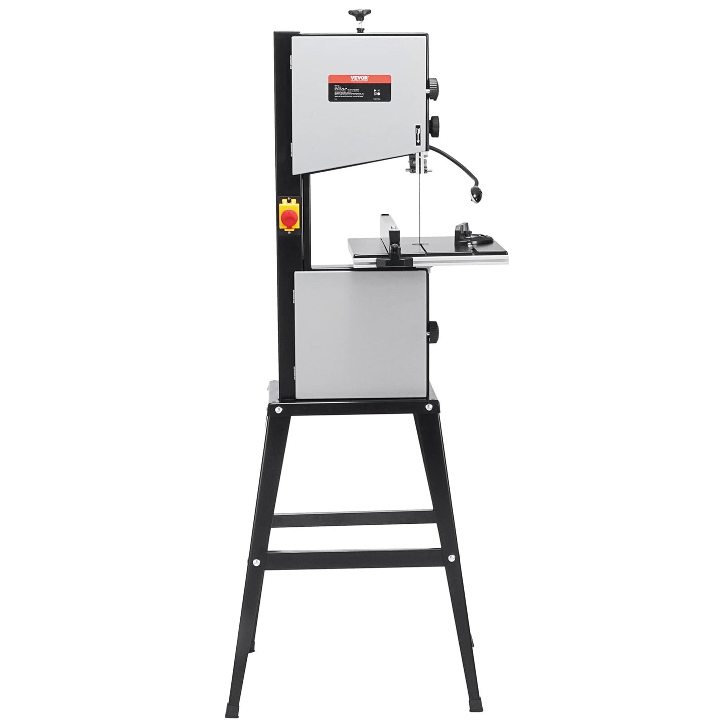 VEVOR Benchtop Band Saw, 10-Inch, Dual-Speed (560 & 1100 RPM), 370W 1/2HP Motor, Includes Metal Stand, Work Light, Fence, and Miter Gauge for Wood, Aluminum, Plastic Crafting - WoodArtSupply