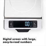 OXO Good Grips 11-Pound Stainless Steel Food Scale with Pull-Out Display OXO