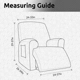 KEKUOU Recliner Chair Covers,Lazy Boy Recliner Covers Stretch Couch Cover Slipcovers 1 Piece Furniture Protector with Elastic Bottom for Dog,Kids.(Recliner, Navy Blue)