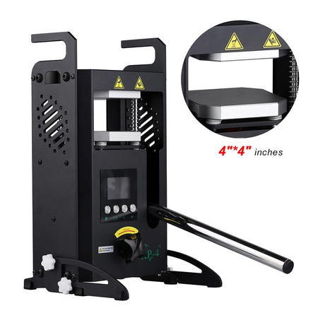 4T Hydraulic Heat Press Machine with Dual Heating Plates 4x4 Inches and Precise Digital Temperature Control LCD Screen for Homeuse Portable Manual Heat Pressing Machine YFTOHI