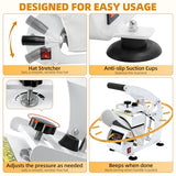 WERMAH Hat Heat Press, Hat Press Heat Machine for Caps with 2 Platens, White Hat Heat Press Machine for Caps with Non-Slip Base for Heat Transfer Vinyl WERMAH