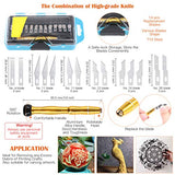 Rustark 42 Piece 3D Print Tool Kit Includes Debur Tool, Cleaning and Removal Tool with Storage Bag, 3D Printer Tool Set for Cleaning, Finishing and Printing 3D Prints Rustark