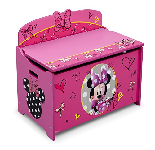 Delta Children Deluxe Toy Box, Disney Minnie Mouse - WoodArtSupply