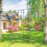 MONT PLEASANT Rope Ladder for Kids, Swing Set Accessories, Wooden Swing Rope Ladder with Hooks. Tree House Accessories for Climbing Obstacle Game, Bunk Bed Ladder, Playground Play Set Accessories MONT PLEASANT