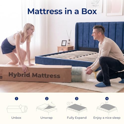 Neo Sleep Full Size Mattress, 8 Inch Hybrid Comfort & Supportive Mattress in a Box, Cooling Gel Memory Foam and Spring with Pressure Relief, CertiPUR-US Certified Neo Sleep
