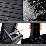 Nestl Patio Chairs - Waterproof Outdoor Chaise Lounge Chair, Set of 2 Adjustable Lawn Chairs, Lightweight Black Chaise Lounge Outdoor Nestl