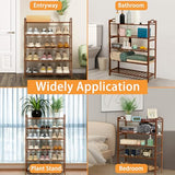 RMXANL 3 Tier Bamboo Shoe Rack, Shoe Shelf Shoes Rack Shoe Organizer for Closet, Entryway, Bedroom, Living Room, Front Door, Studio, Bathroom RMXANL