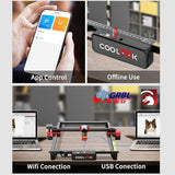 Coolook CK1-55 Laser Engraver, 5.5W Laser Engraving Machine, Laser Cutter for Wood, Metal, Aluminum, Glass, Leather, 500 mm/s Speed, 32-Bit Main Chip Control, 300x300mm Engraving Area Goeson