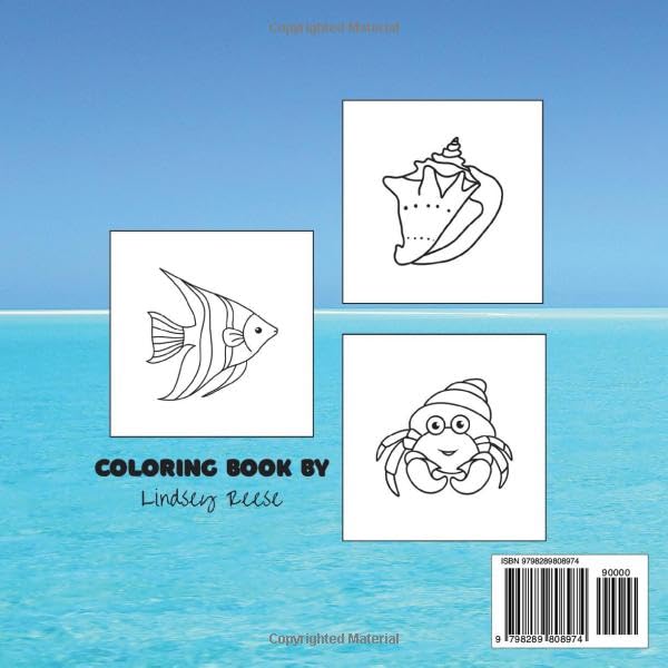 Ocean Coloring Book: Simple Ocean Animal Coloring Book WoodArtSupply