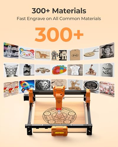ACMER Laser Engraver Machine, Upgrade S2 7000mW Laser Cutter, 0.01mm Precision, 300×300mm Engraving Area, 10000mm/min Speed, for Wood, Metal, Acrylic, Leather, DIY & Education ACMER