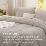 Bedsure Twin/Twin XL Comforter Set, Linen Soft Prewashed Bedding for All Seasons, 2 Pieces GentleSoft™ Bed Set, 1 Lightweight Comforter (68"x88") and 1 Pillowcase (20"x26") Bedsure