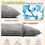KOSRLY 6" Futon Mattress Full Size, Tufted Futons Sofa Couch Bed with Twisted Rope Design Edging,Versatile Floor Mattress for Adults，Shredded Foam Filling (Frame Not Included Gray, Full) KOSRLY