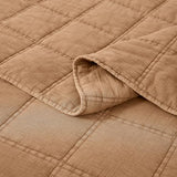 Lush Decor Logan Stone Washed Cotton Quilt 3 Piece Set Full/Queen Sienna - Rustic Bedding Set - Soft Terracotta Quilt - Lightweight - Minimalist & Boho Bedroom Decor Lush Decor