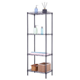 Shyneer 4-Tier Wire Shelving Unit Metal Storage Rack,4-Shelf Shelving Unit, Steel Wire Shelves, Shelving Units and Storage for Kitchen and Garage (17.72 x 11.81 x 49.6'') Black Shyneer
