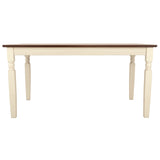Signature Design by Ashley Whitesburg Cottage Dining Table, Seats up to 6, Brown & Antique White Signature Design by Ashley