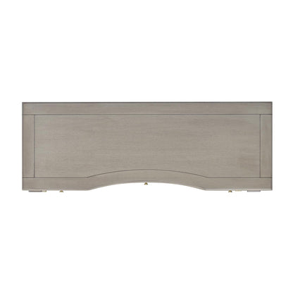 Jennifer Taylor Home Dauphin 55" 3-Drawer Wood Executive Desk, Grey Cashmere - WoodArtSupply