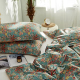 Ikawaapurry Comforter Set for Queen Size Bed Farmhouse Boho Bedding Sets Fluffy Lightweight Flowers Plants All Season 3 Pcs Comforter with 2 Pillow Shames Ikawaapurry