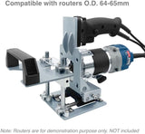 Mortise and Tenon Jig Tools for Woodworking Routers, Tenon Cutter, Mefape Manual Mortising Machine, Invisible Slotting Machine Jig Stand, 3-Axis Guide Rail for Adjust Trimming Length and Width Mefape