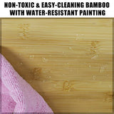 Yardenaler Bamboo Bathroom Storage Cabinet with 4 Drawers & 2 Removable Shelves, Freestanding Storage Organizer Multifunctional for Living Room, Bedroom, Natural Yardenaler