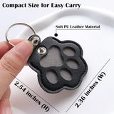Sakinre Pet Memorial Gifts for Cat Dog, Cute Leather Paw Keychain, Pet Hair Keepsake Keyring for Bag Purse Keys Backpack, Paw Charm Pendant Key Holder for Pet Lover (Light Brown)