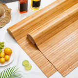 Juexica 2 Pcs Natural Bamboo Wall Panel 4 x 2 ft Bamboo Covering Renewable Pole Wrap Fencing Wainscoting Room Divider for Interior Wall Decoration Bedroom Living Room Ceiling Tiles Outdoor Kitchen Juexica