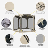 EAST OAK Screen House Tent Pop-Up, Portable Screen Room Canopy Instant Screen Tent 10 x 10 FT with Carry Bag for Patio, Backyard, Deck & Outdoor Activities, Beige EAST OAK