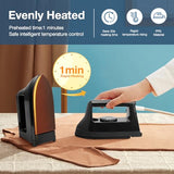 Mini Iron for Crafts Quilting, Travel Iron Household Easy Iron Supplies Mini Electric Iron, Mini Heat Press Machine Sewing Machine (Black) Generic