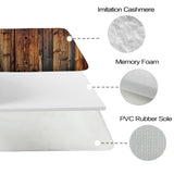 Final Friday Rustic Farmhouse Wooden Board Print Bathroom Rugs and Mats Sets 3 Piece, Wood Western Country Bath Mat 20 x 31 in, Coral Velvet Memory Foam U-Shaped Contour Shower Mat Non Slip Absorbent Final Friday