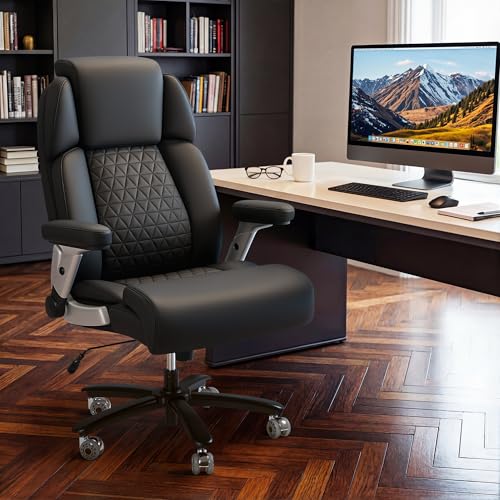 Furmax Heavy Duty Office Chair 500lbs, Big and Tall Gaming Chair with Adjustable Lumbar Support, Ergonomic High Back Computer Chair with Thick Padded Extra Wide Seat for Long Hours Working & Studying Furmax