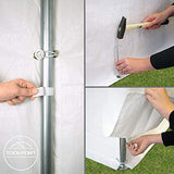 TOOLPORT Party Tent 13x20 ft Canopy PE 350 N Tarpaulin 100% Waterproof White Garden Tent TOOLPORT