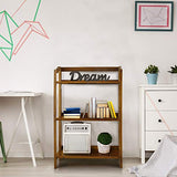 Casual Home Stratford 3-Shelf Folding Bookcase-Warm Brown Casual Home