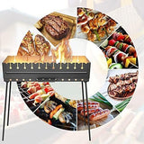 Charcoal Grill for 12 Skewers - Portable Barbecue Camp Grills - Mangal Schaschlik Foldable Metal Mangal - Kebab Shish BBQ for EDC Picnic Outdoor Cooking Camping Hiking NB12 MHH
